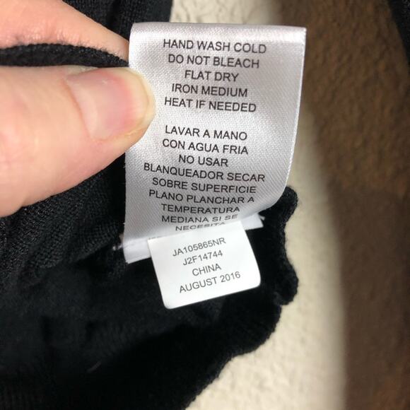 Joseph A Black Sweater with Sheer Details Womens S Preppy Whimsigoth Pullover - Picture 6 of 7